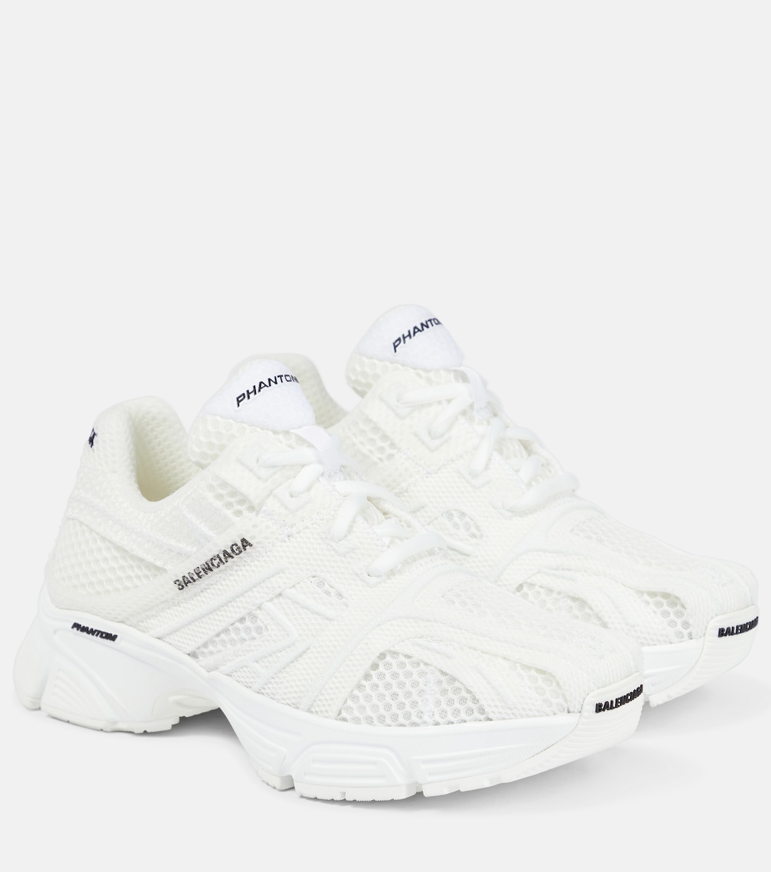 Phantom mesh paneled sneakers in white Balenciaga Mytheresa
