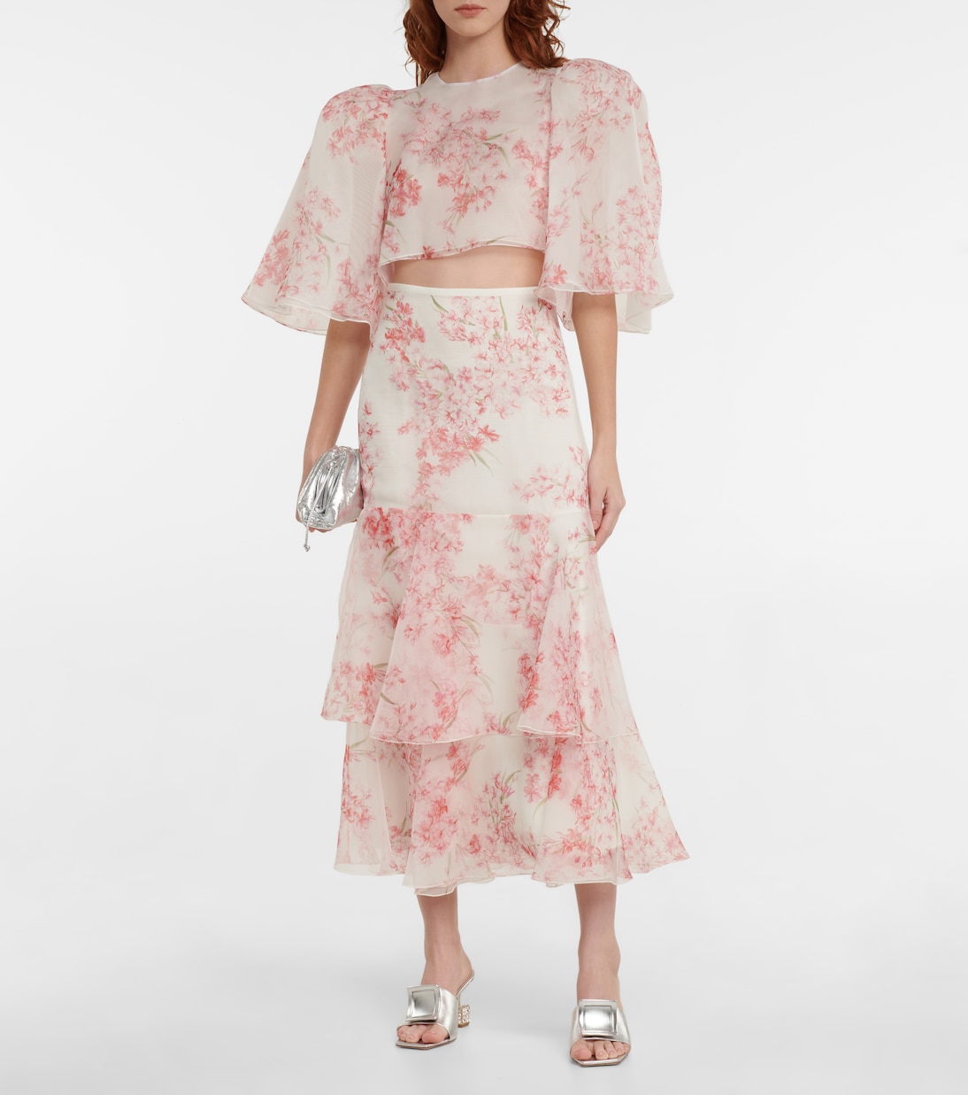 Cropped-Top aus Seidenchiffon | Giambattista Valli