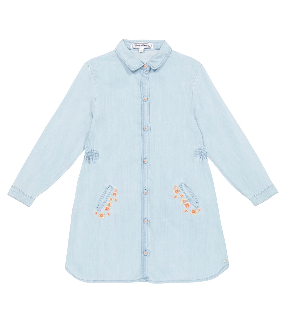 Embroidered chambray dress | Tartine et Chocolat