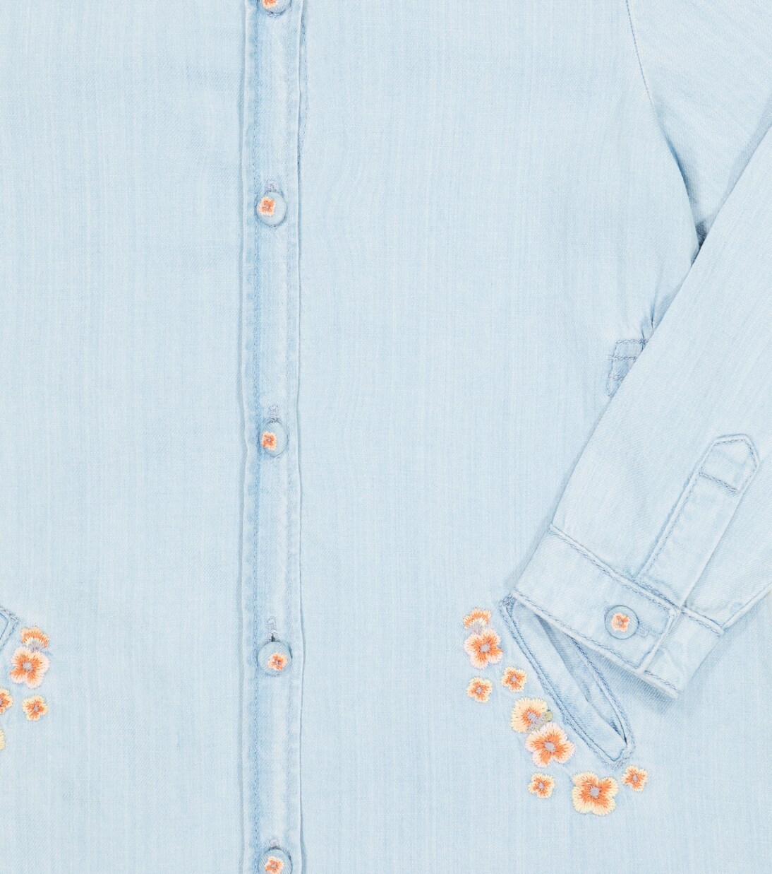 Embroidered chambray dress | Tartine et Chocolat