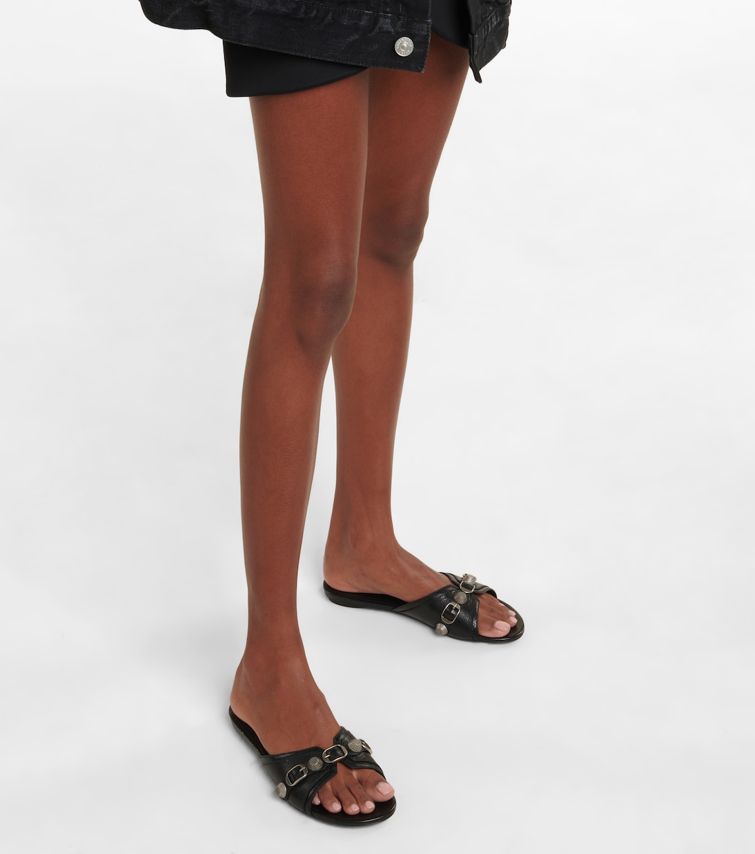 Pantoletten Cagole aus Leder | Balenciaga