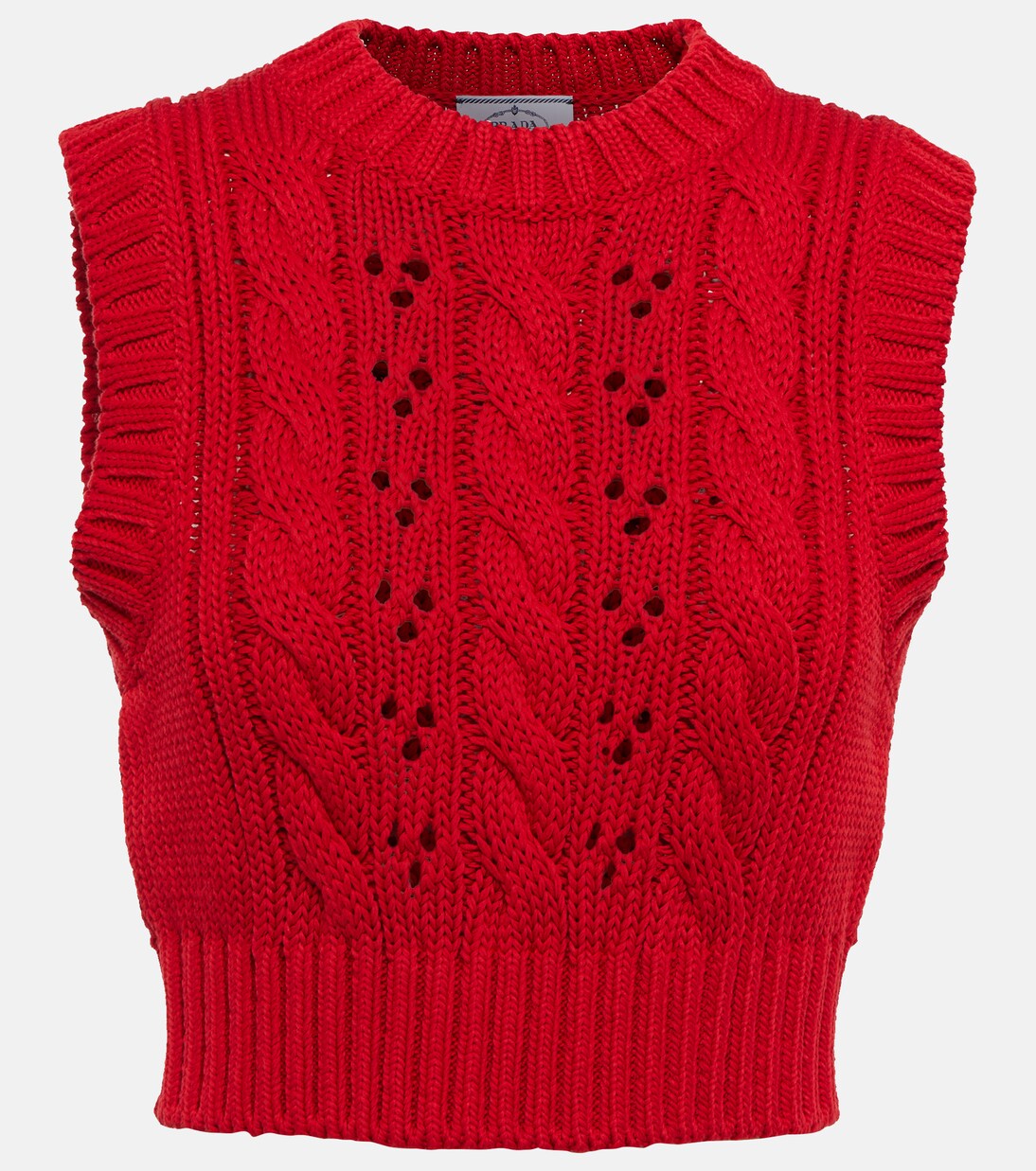 Cropped-Pullunder aus Strick | Prada