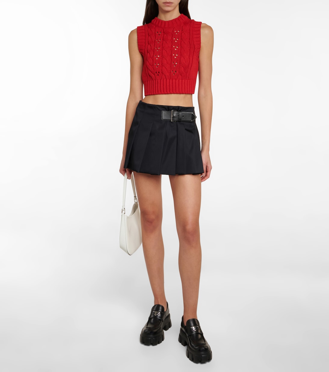 Cropped-Pullunder aus Strick | Prada