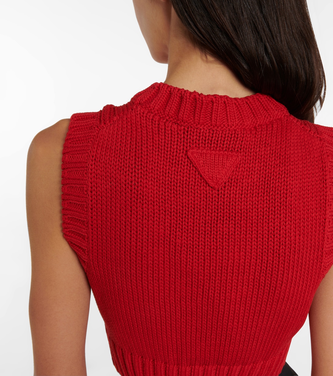 Cropped-Pullunder aus Strick | Prada