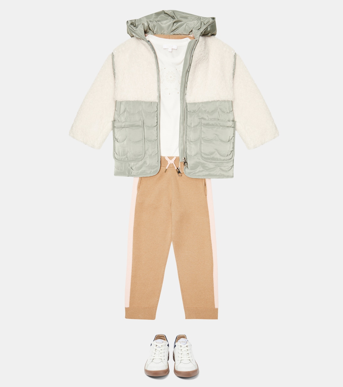 Chaqueta de pelo sintético con capucha | Chloé Kids