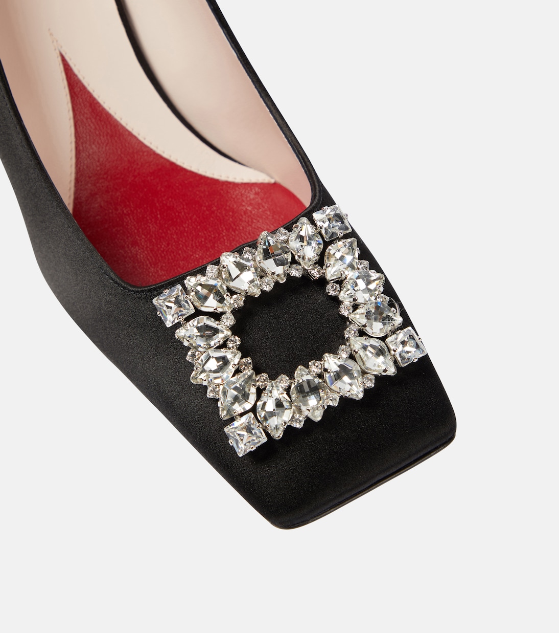 Crystal-embellished satin pumps | Roger Vivier