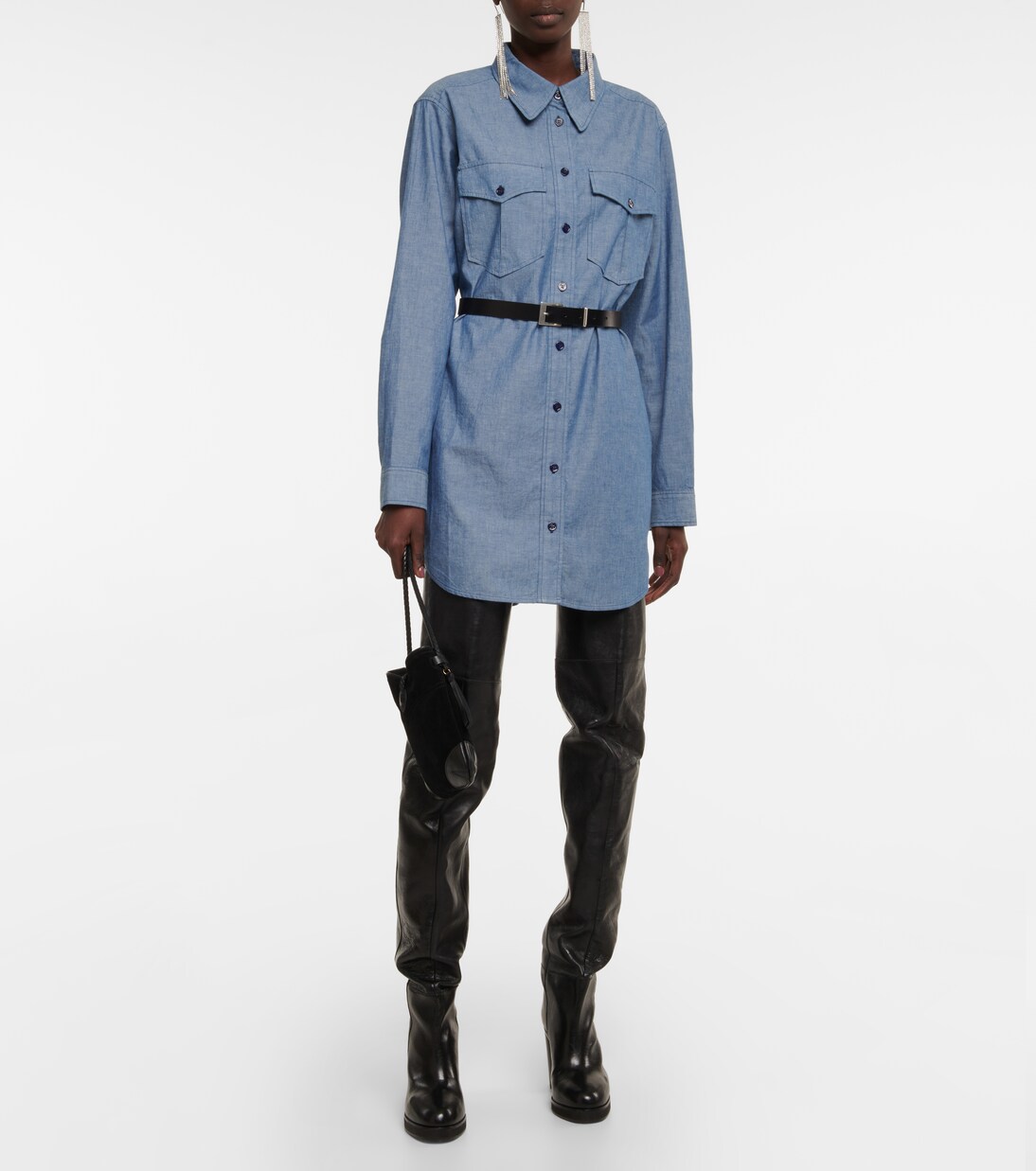 Robe chemise Bridget en chambray de coton | Isabel Marant