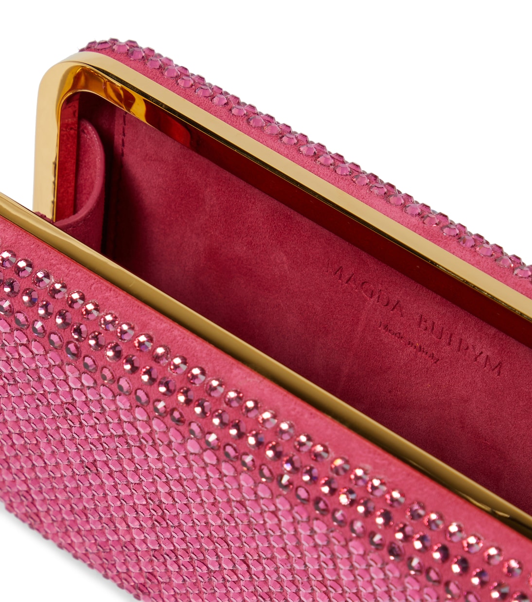 Clutch in suede con cristalli | Magda Butrym