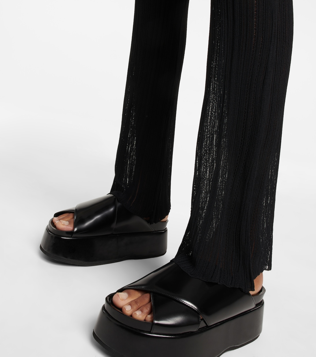 Giulio rIbbed-knit flared pants | Petar Petrov