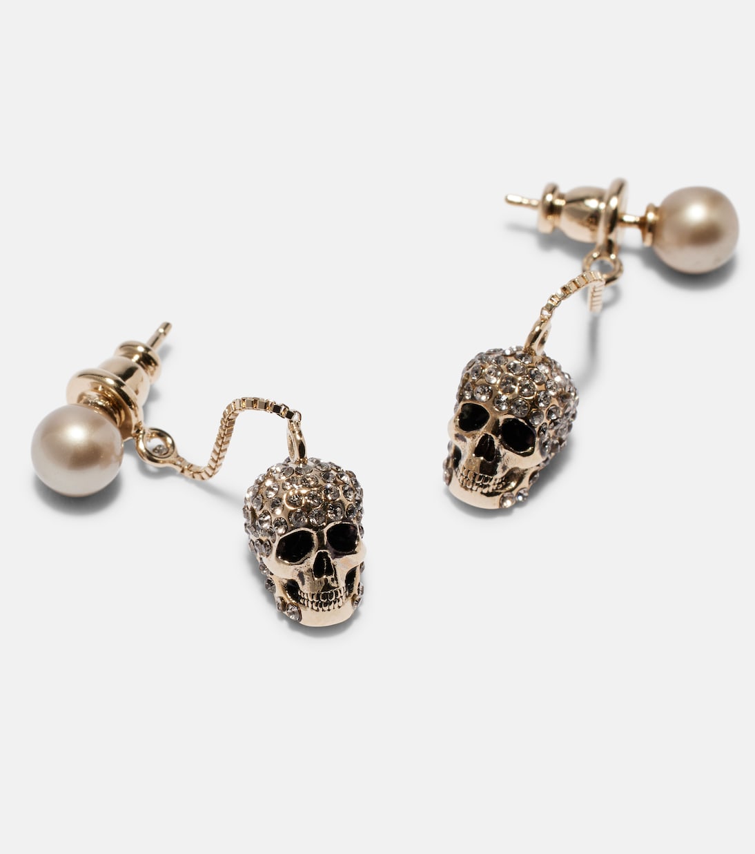 Skull 임벨리시드 드롭 이어링 | McQueen