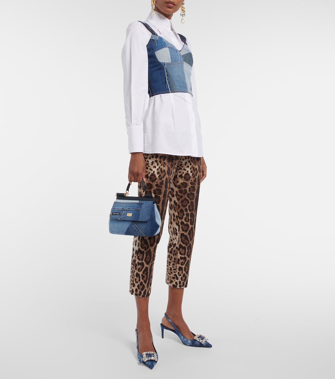 Escarpins en denim à ornements | Dolce&Gabbana