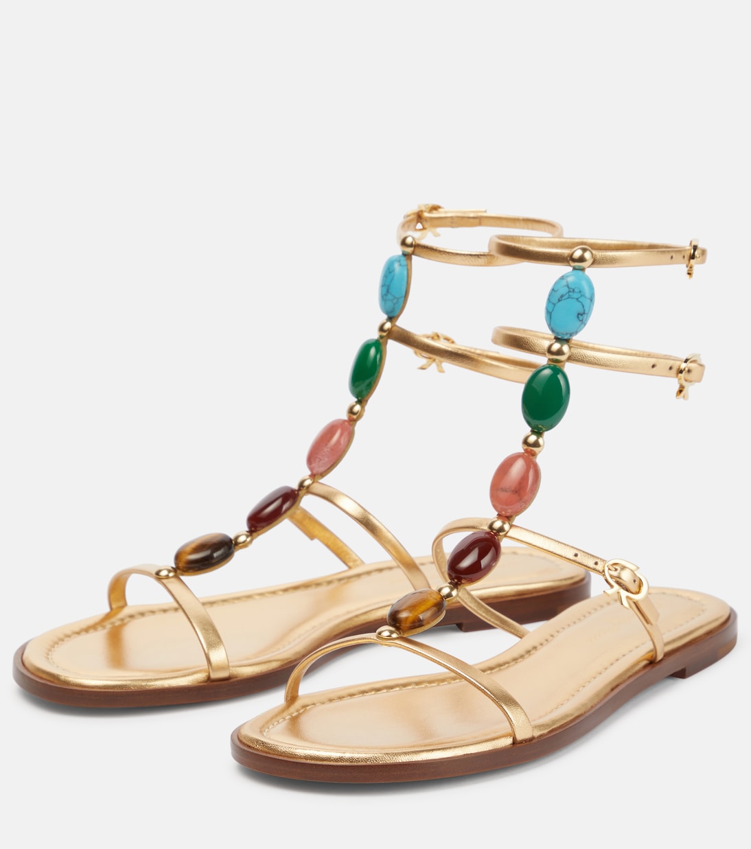 Sandali Shanti in pelle con decorazioni | Gianvito Rossi