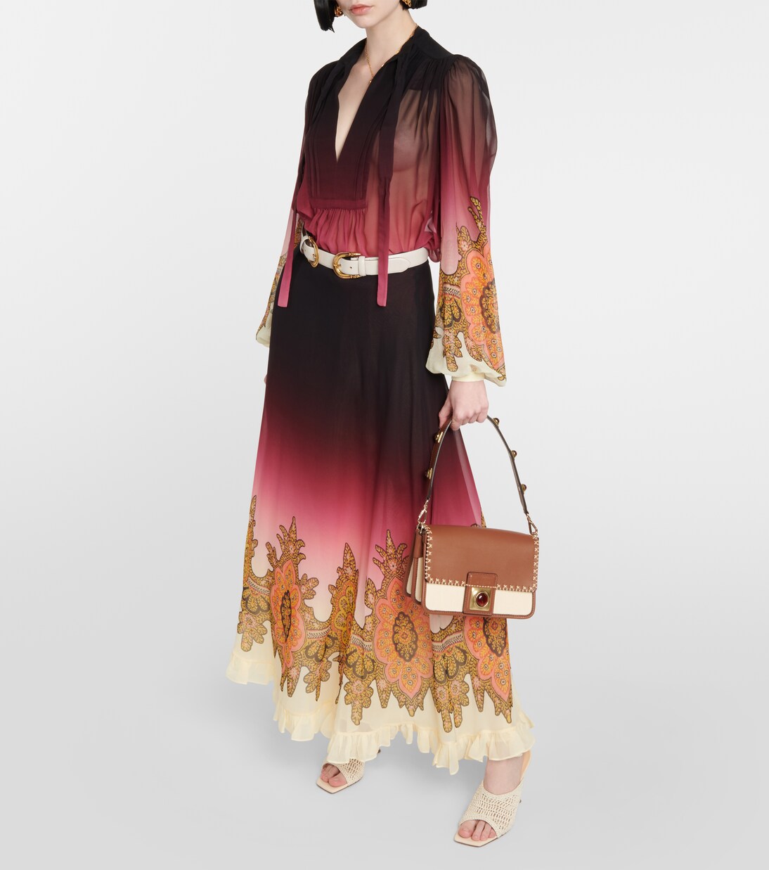 Printed silk maxi skirt | Etro