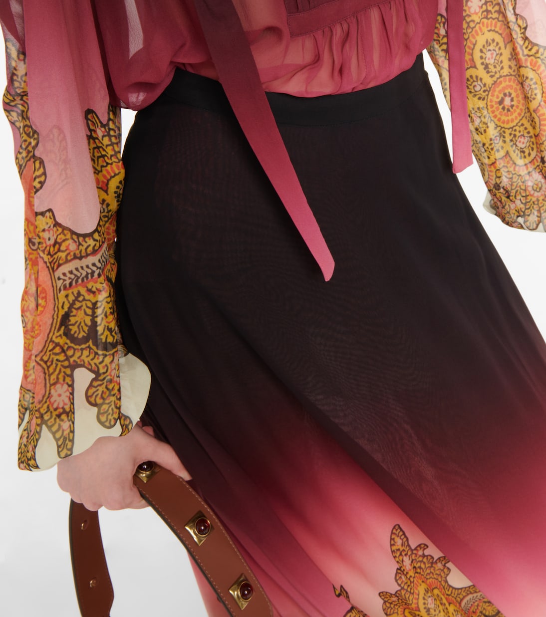 Printed silk maxi skirt | Etro