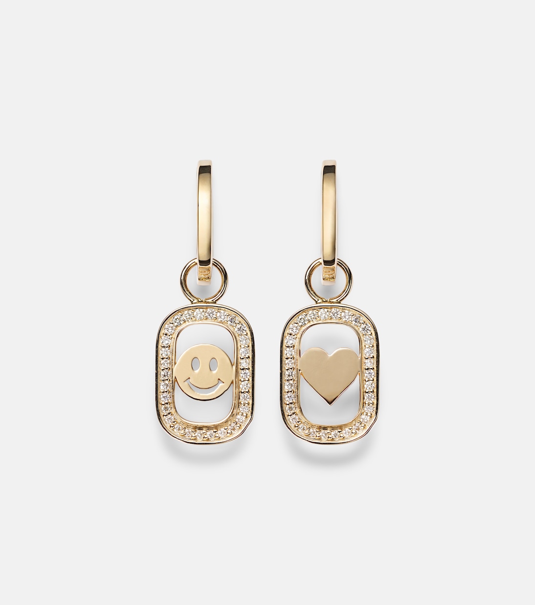 Orecchini pendenti in oro 14kt con diamanti, stile moderno per giovani trendsetter.