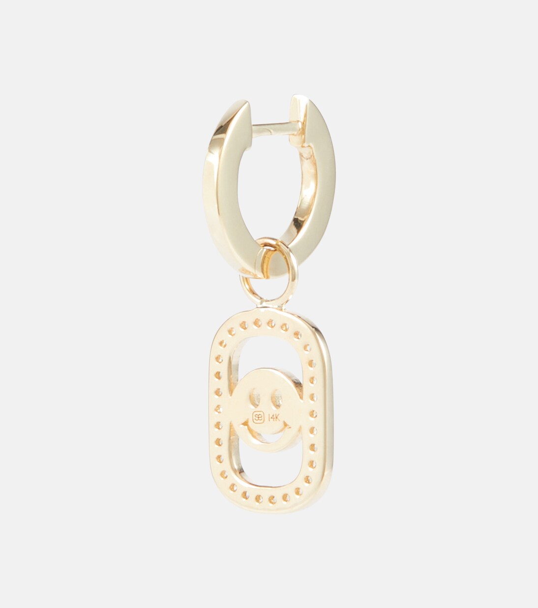 Orecchini pendenti in oro 14kt con diamanti, stile moderno per giovani trendsetter.