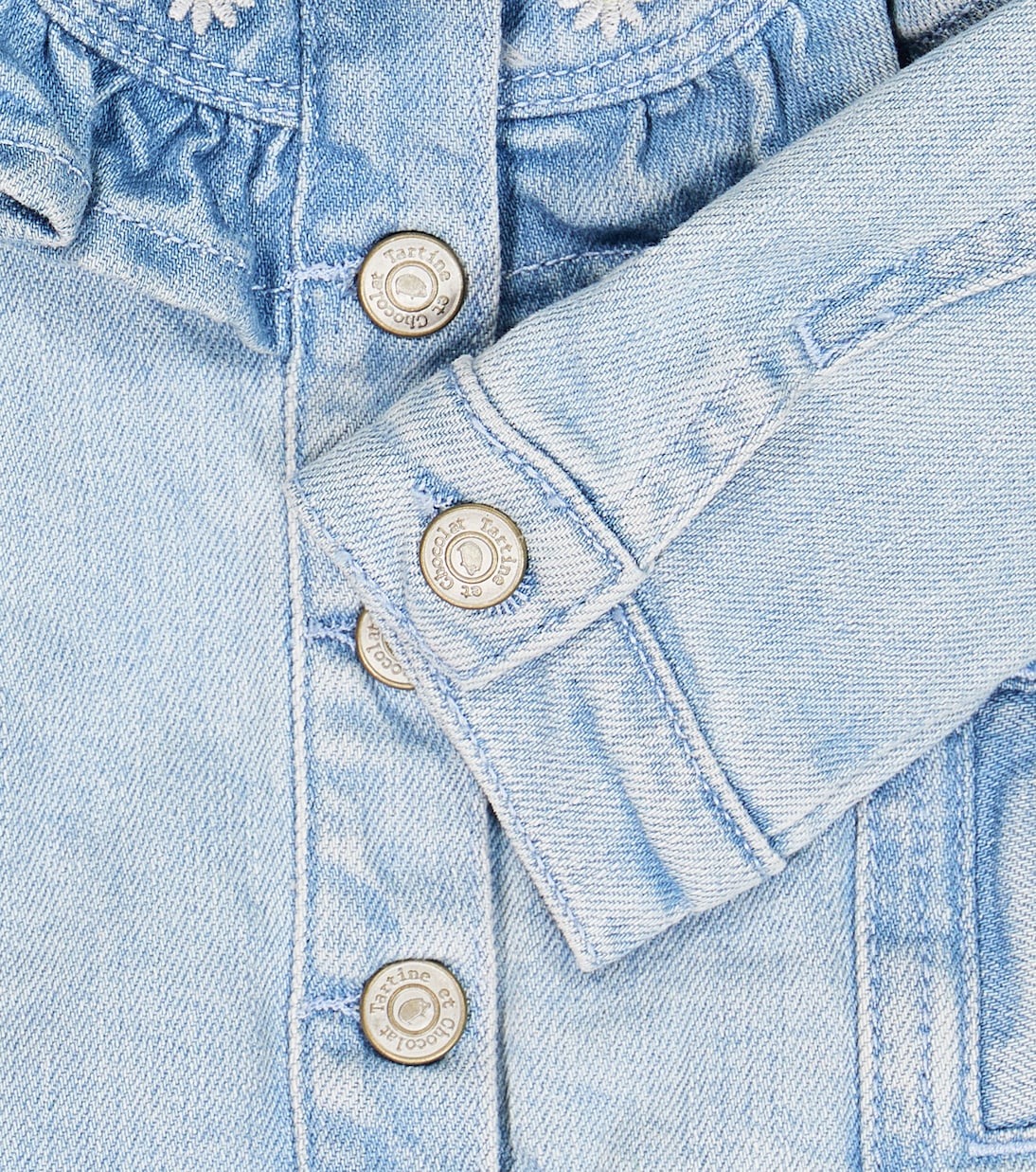 Baby Bestickte Jeansjacke | Tartine et Chocolat