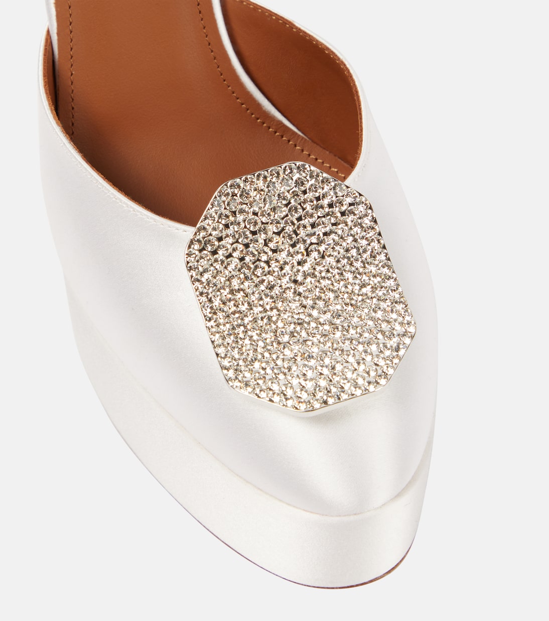 Terra embellished satin platform pumps | Malone Souliers