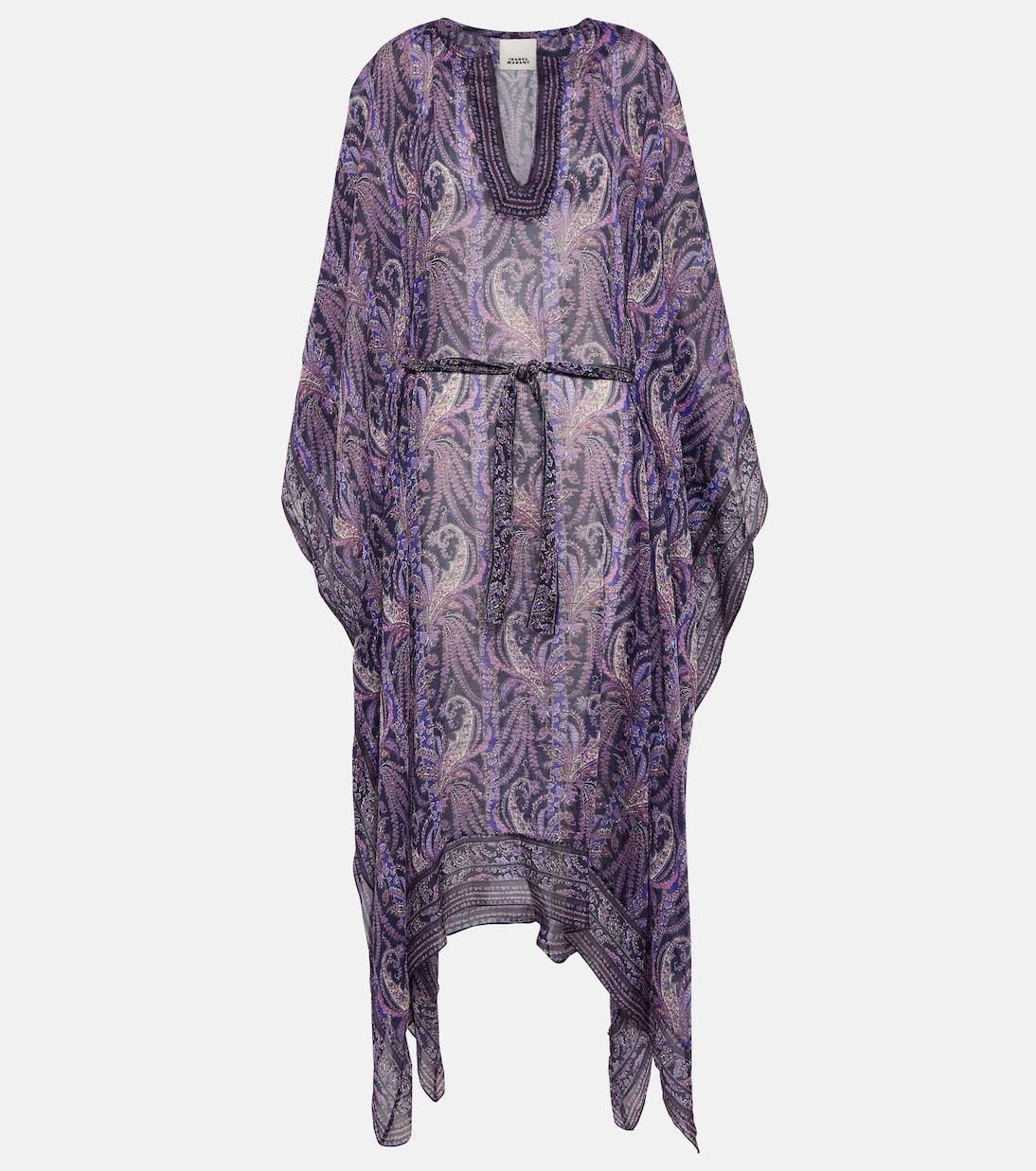 Vestido largo de algodón y seda floral | Isabel Marant