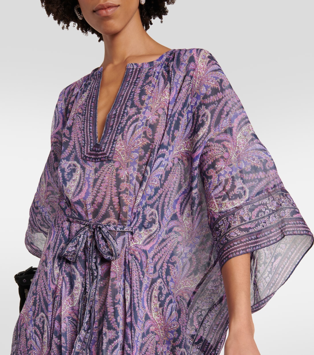 Vestido largo de algodón y seda floral | Isabel Marant