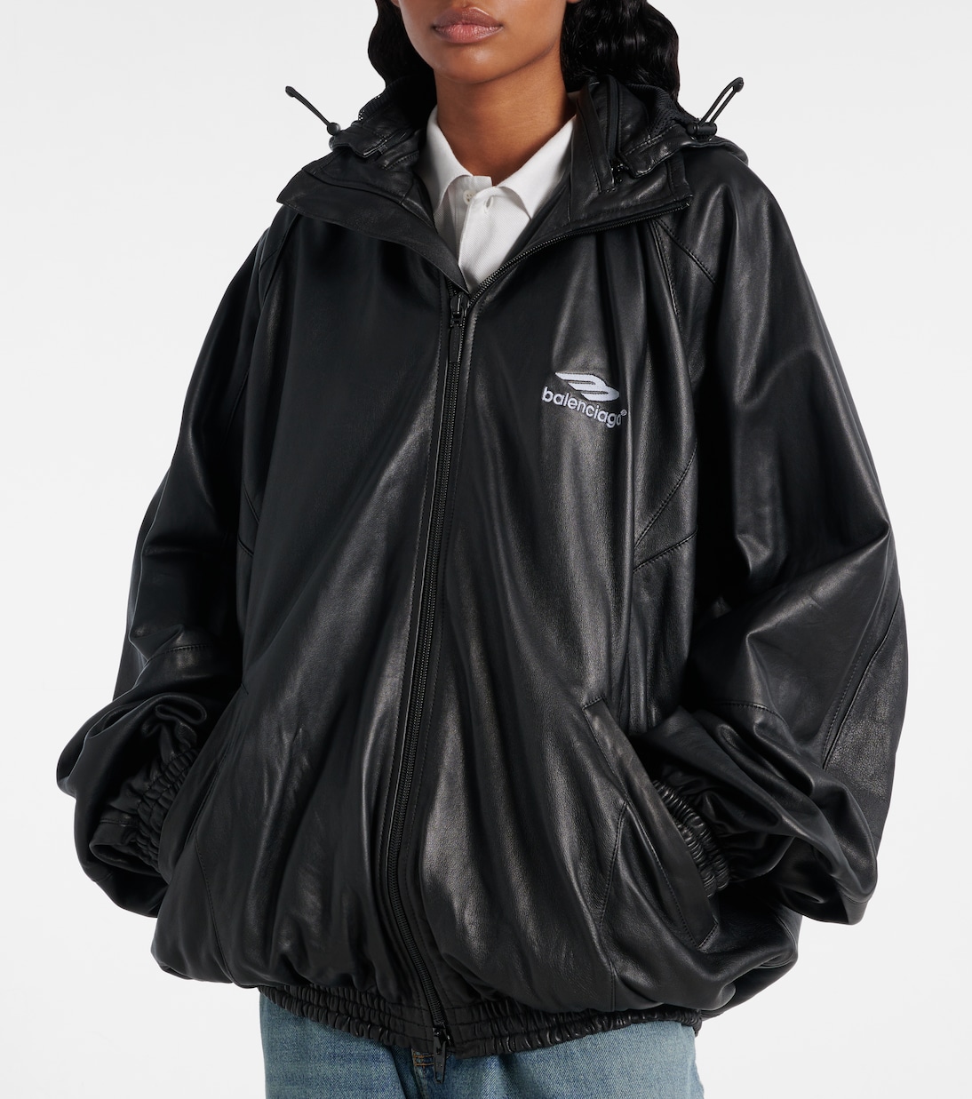 Trainingsjacke 3B Sports Icon aus Leder | Balenciaga