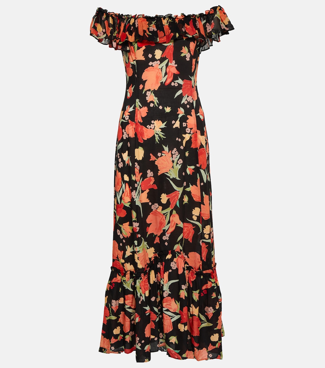 June square-neck midi dress | Rixo