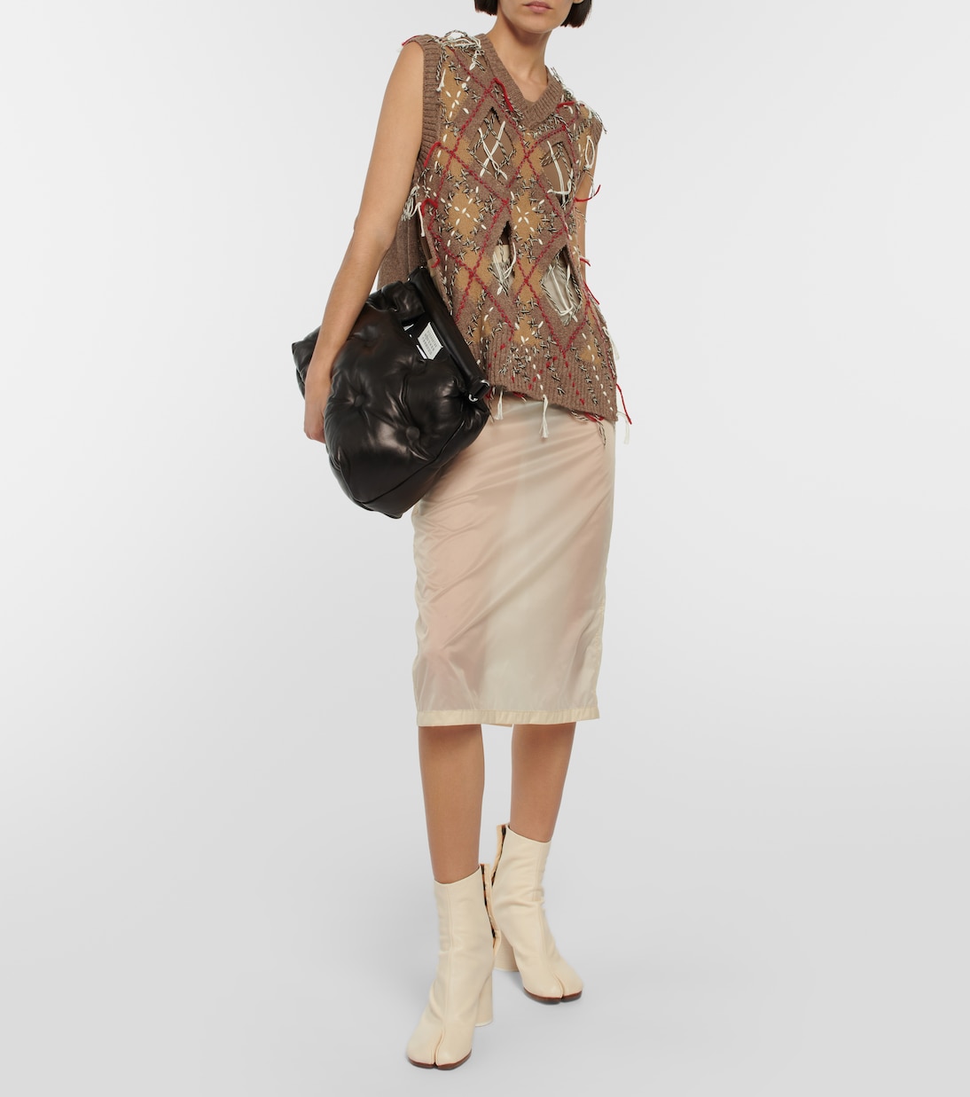 Chaleco en mezcla de lana en jacquard | Maison Margiela