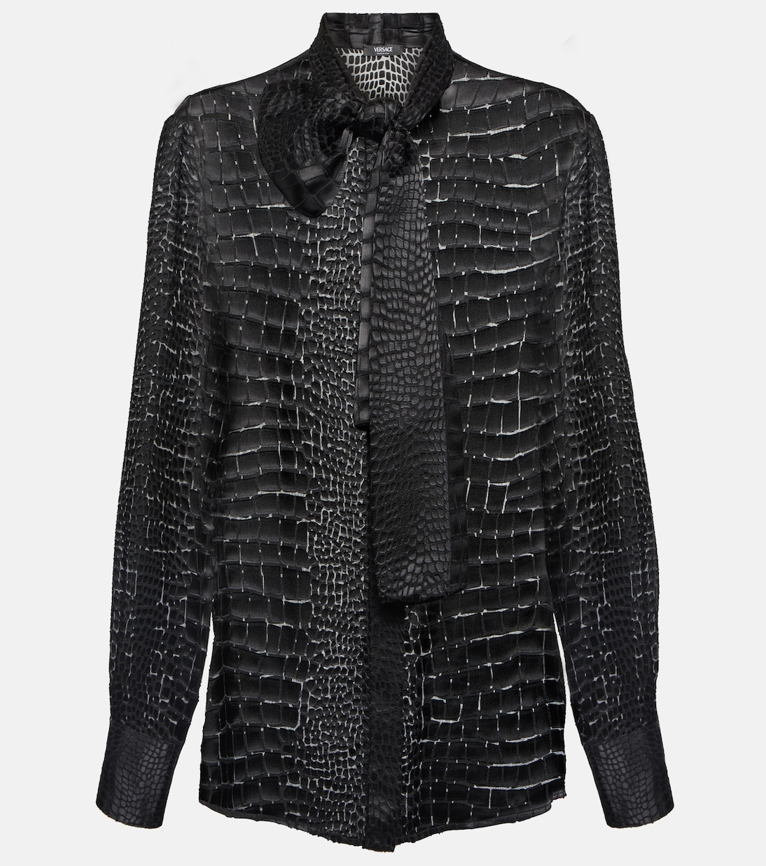 Schluppenbluse aus Devoré | Versace