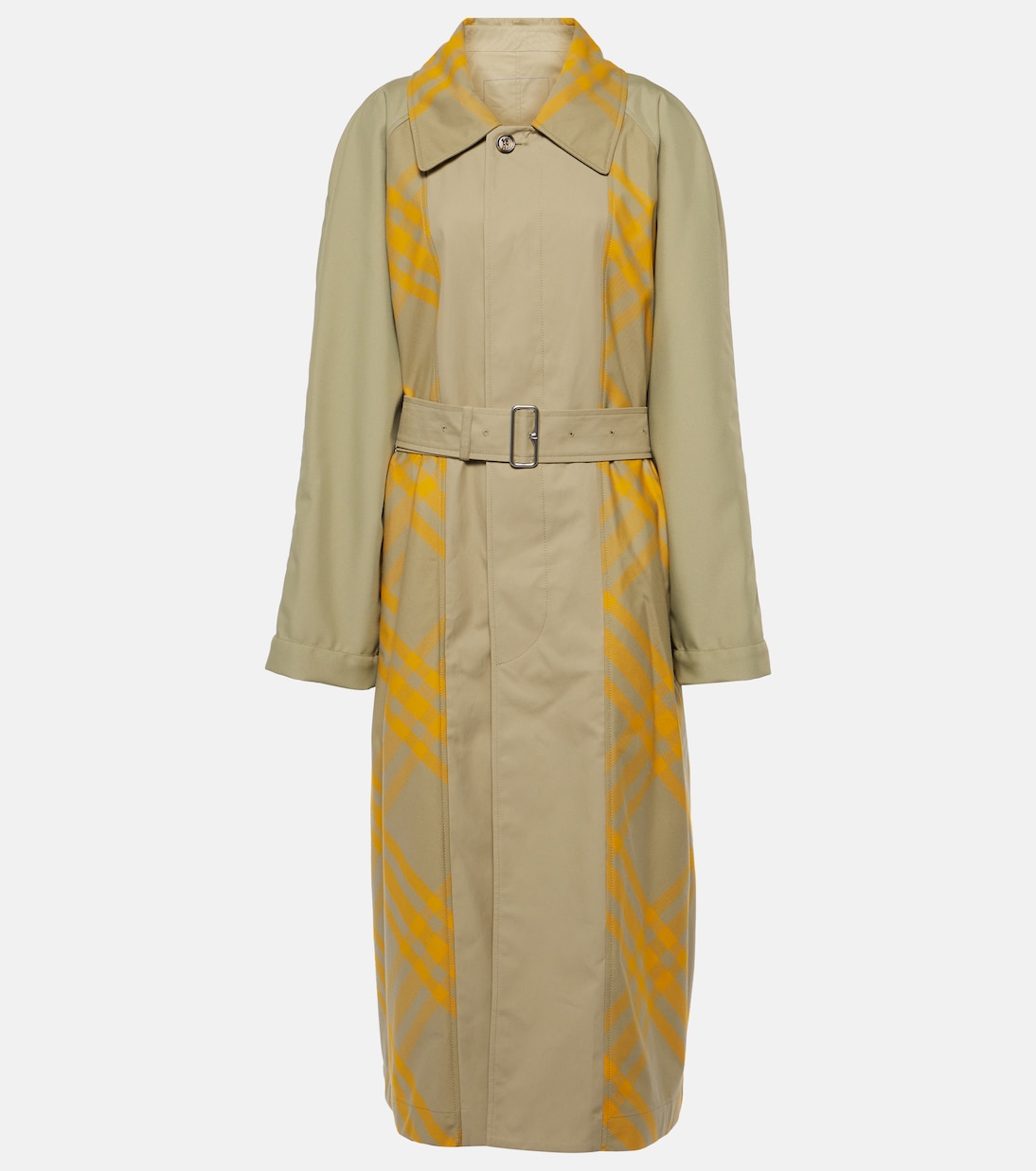Trench in gabardine di cotone a quadri | Burberry