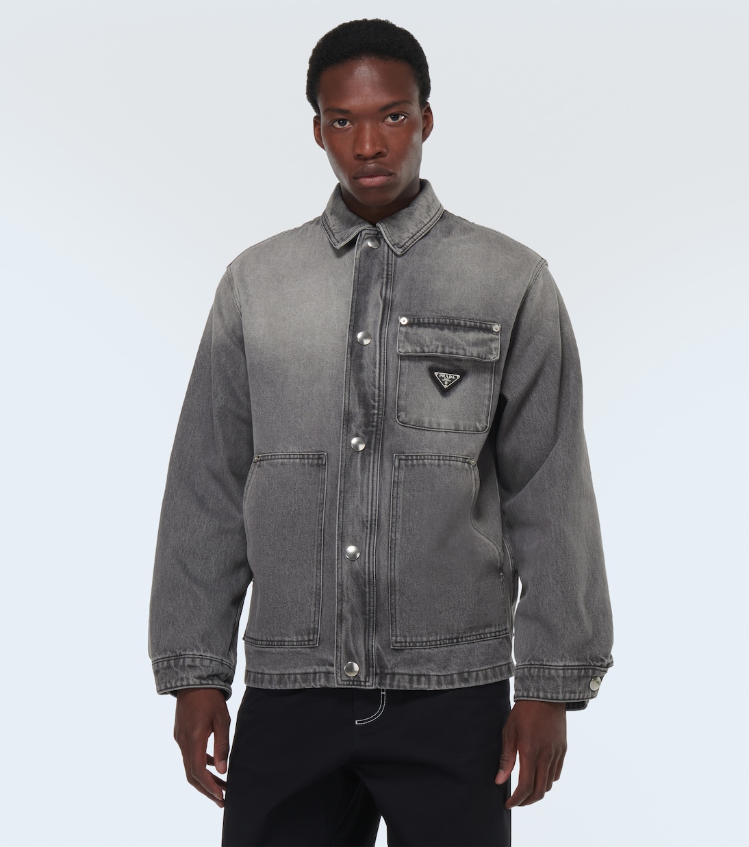 Hemdjacke aus Denim | Prada