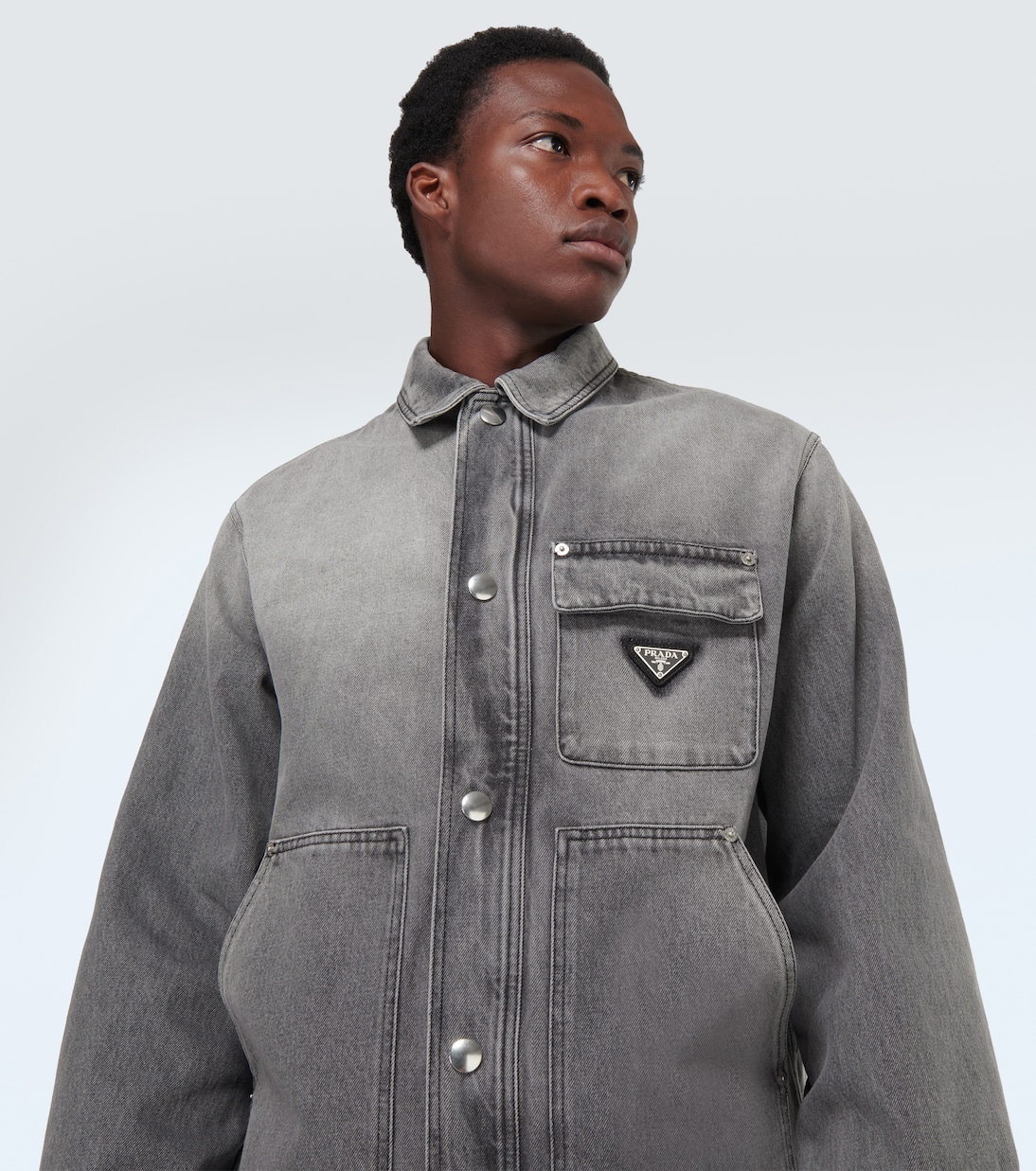 Hemdjacke aus Denim | Prada