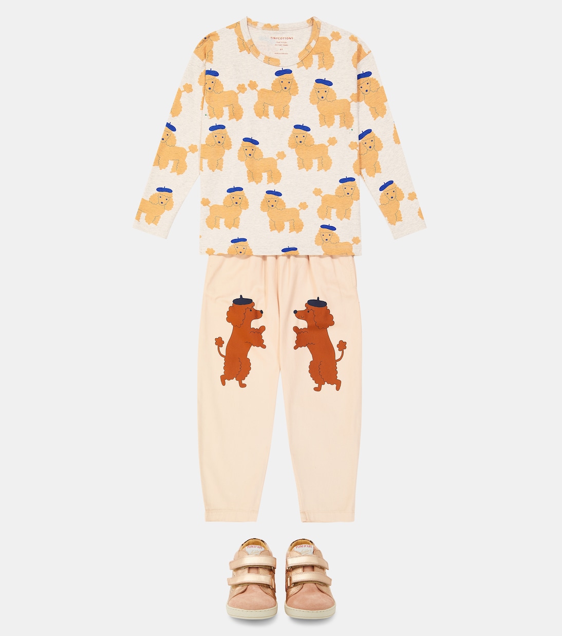 Tiny Poodle Barrel cotton sweatpants | Tinycottons