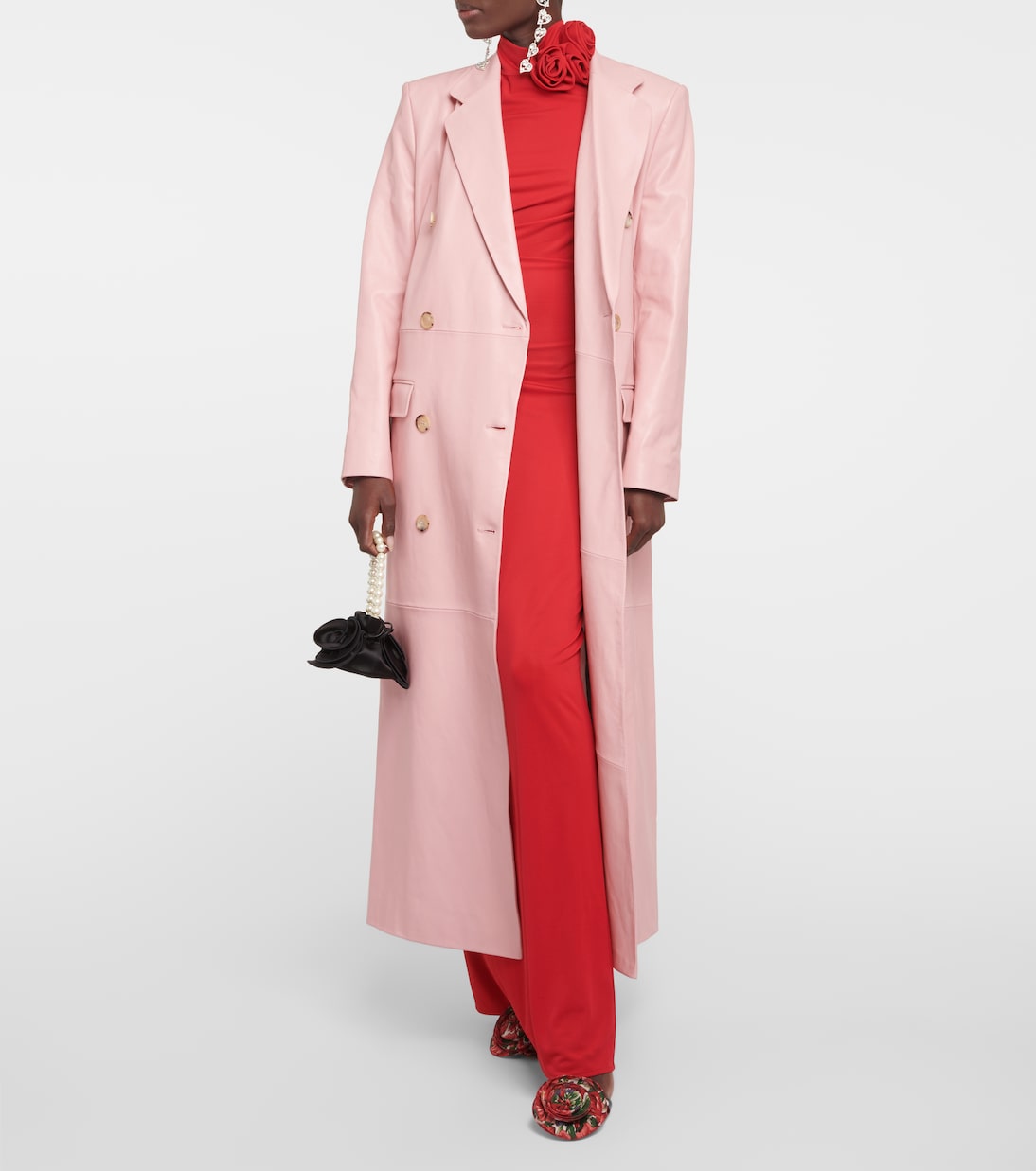Double-breasted leather coat | Magda Butrym