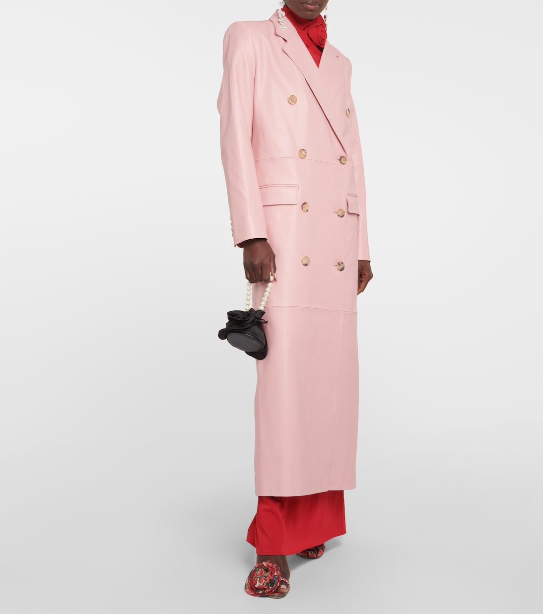 Double-breasted leather coat | Magda Butrym