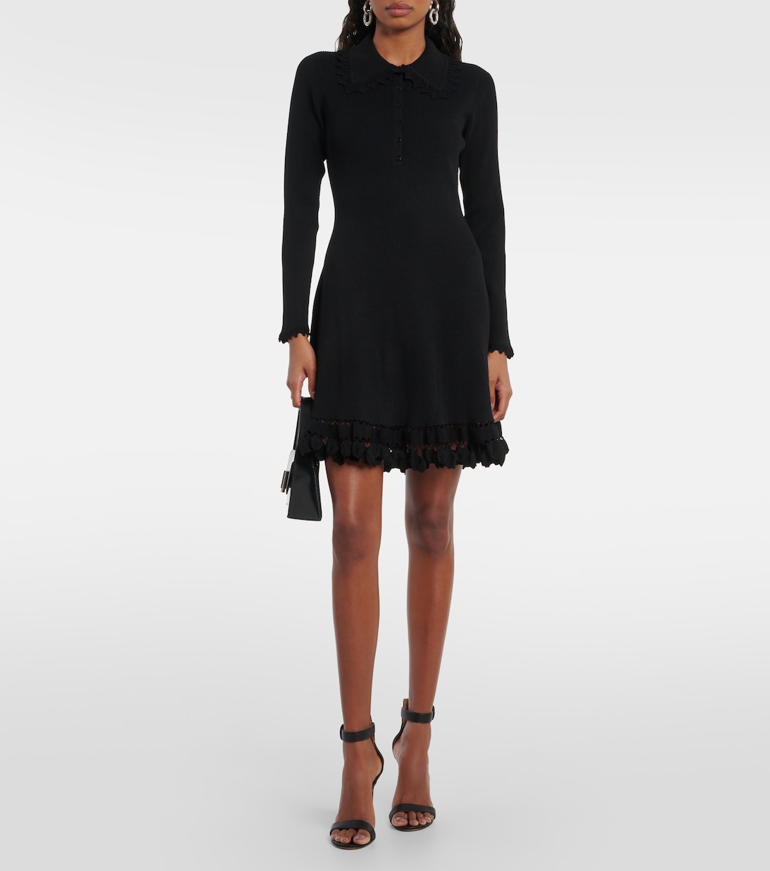 Cybil ruffled ribbed-knit minidress | Ulla Johnson
