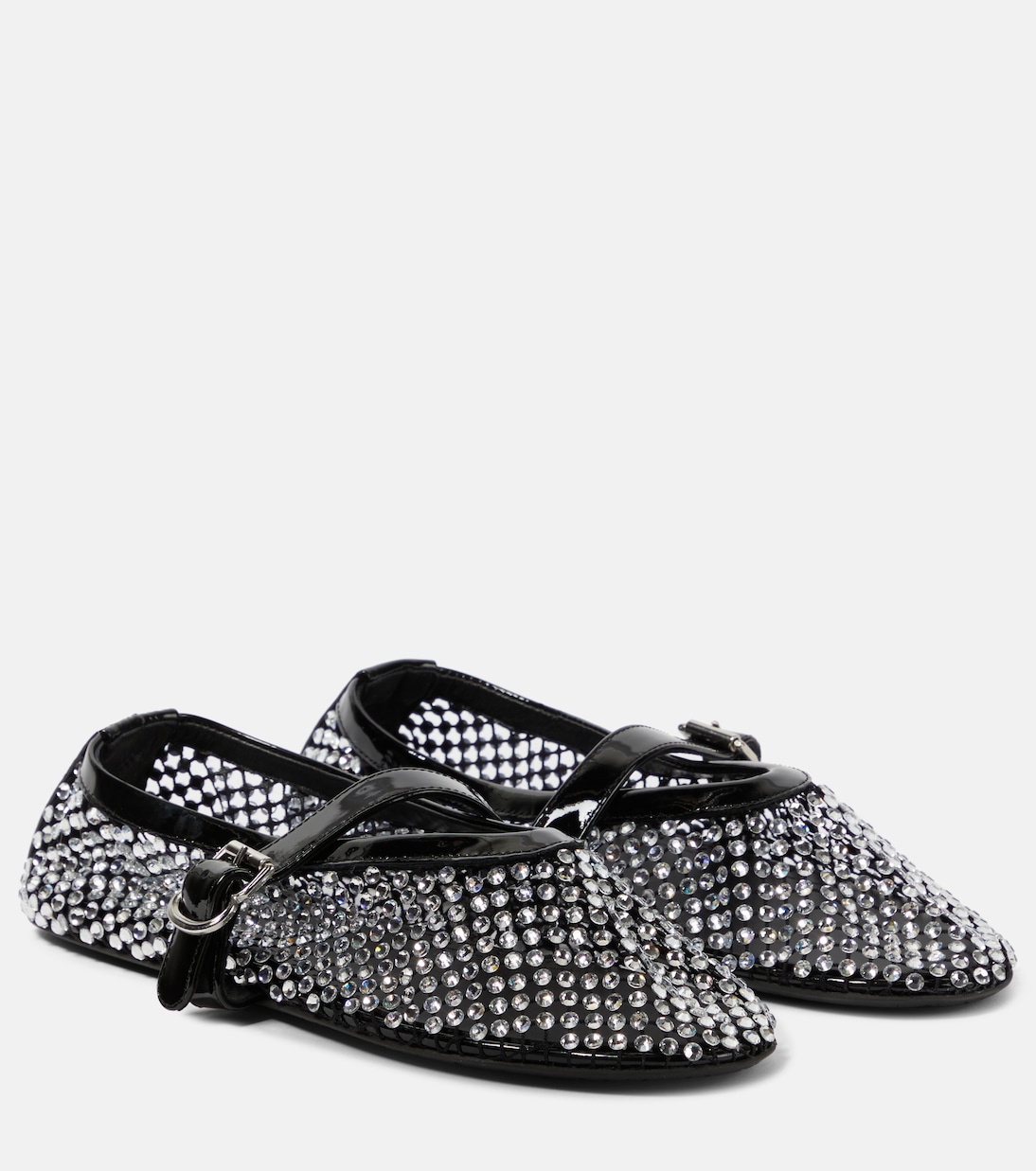 Ballerine in mesh con cristalli | Alaïa
