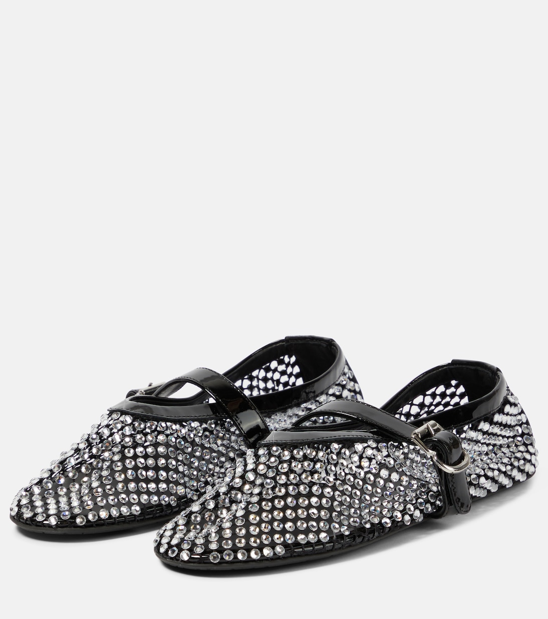 Ballerine in mesh con cristalli | Alaïa