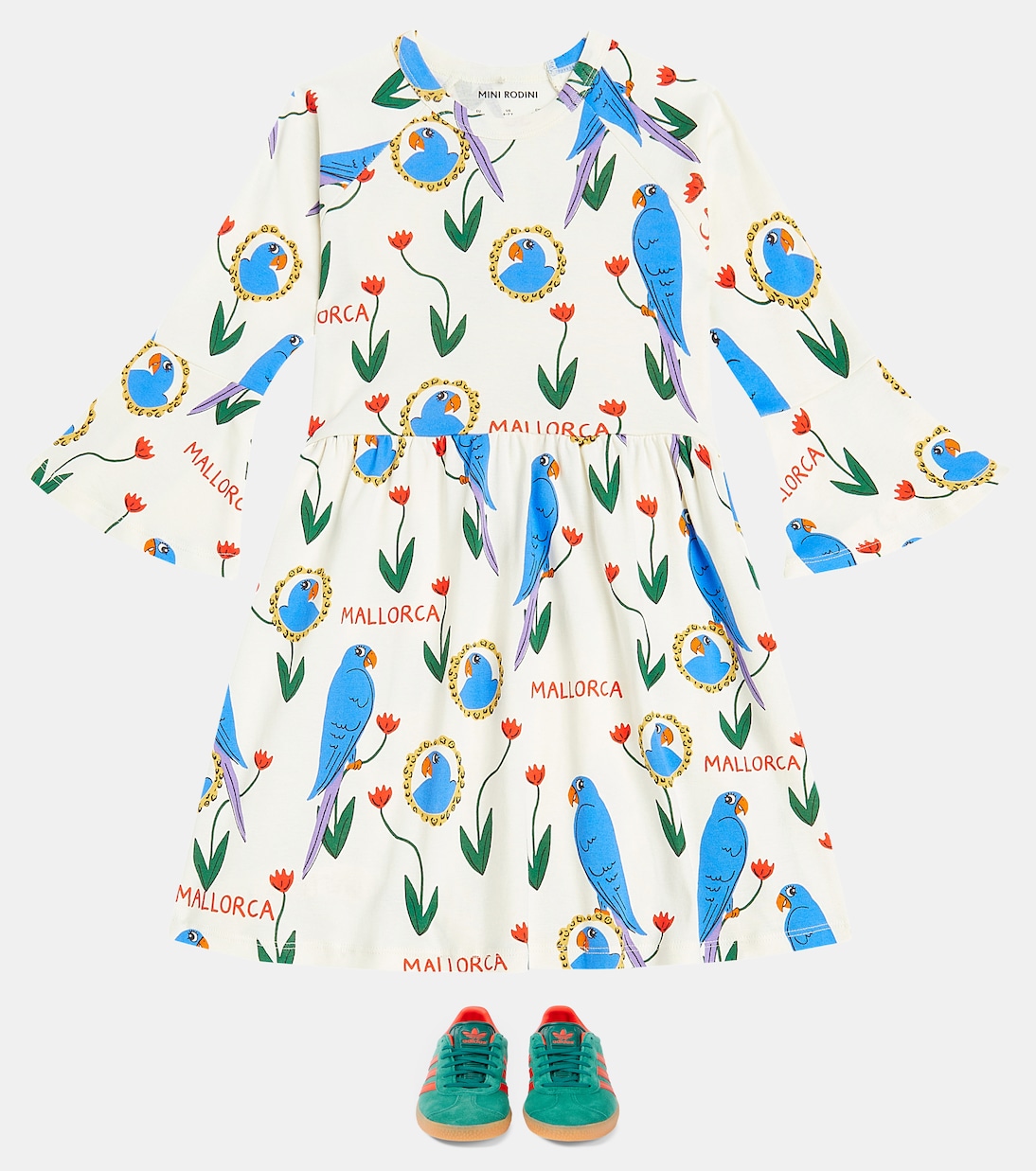 Kleid Parrots aus Baumwolle | Mini Rodini