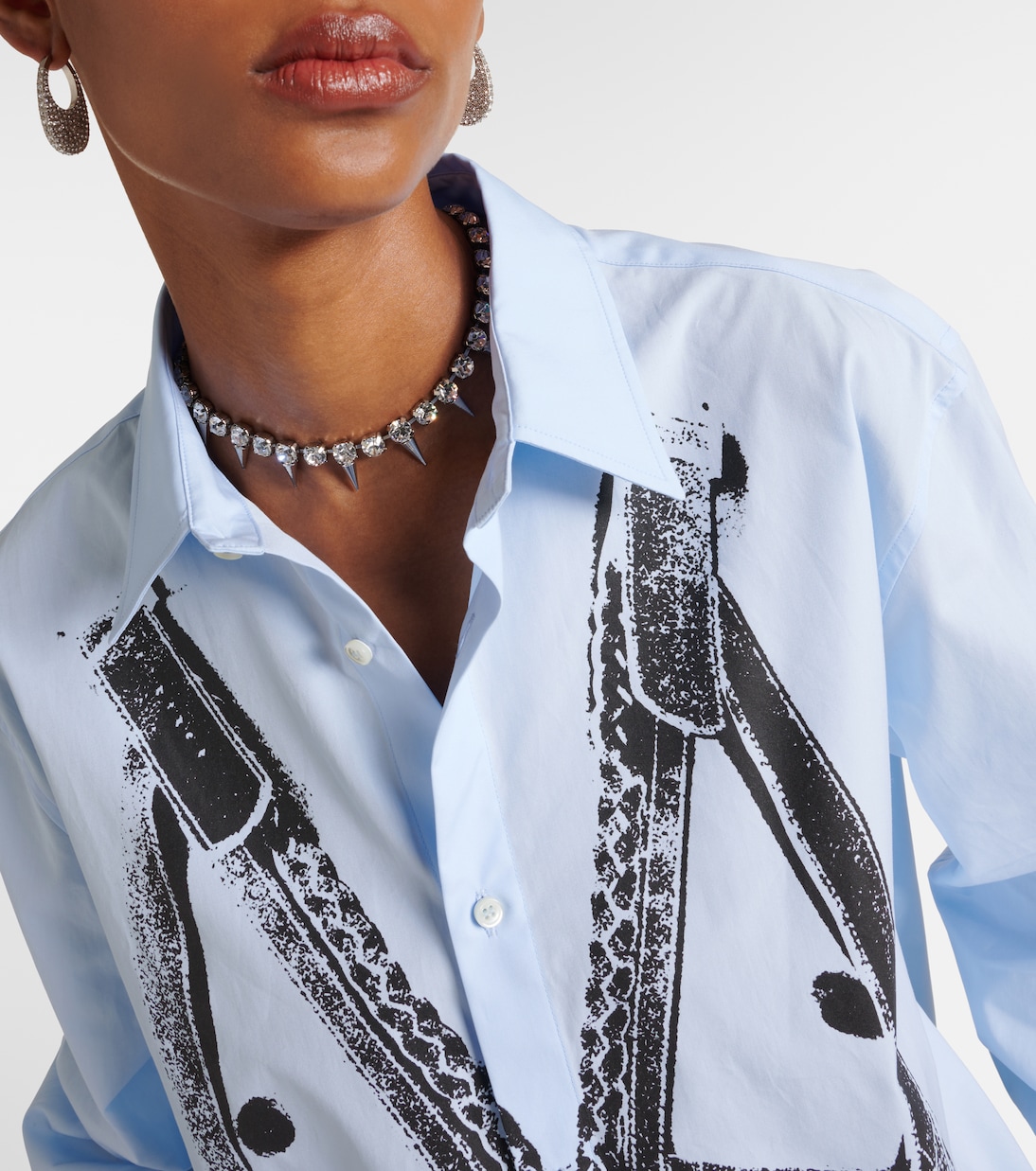 Jean Paul Gaultier x Lindex Mesh Tattoo Shirt Top Long