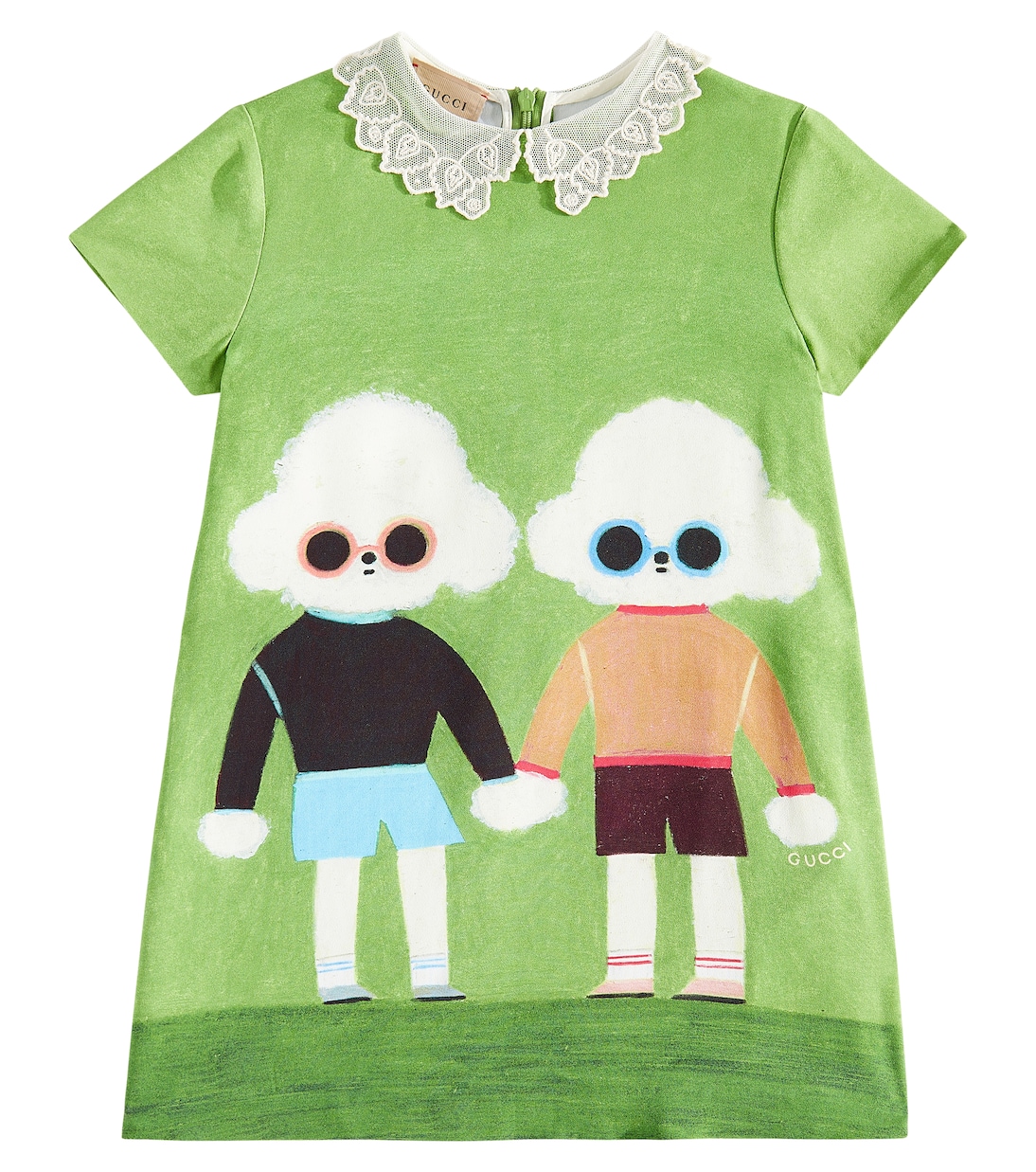 Bedrucktes Kleid Twins aus Cady | Gucci Kids