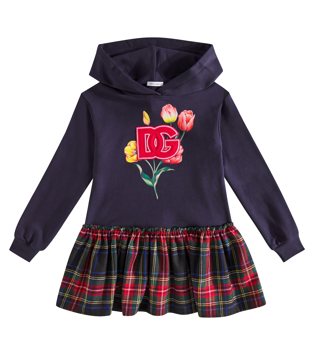 Abito in misto cotone con cappuccio | Dolce&Gabbana Kids