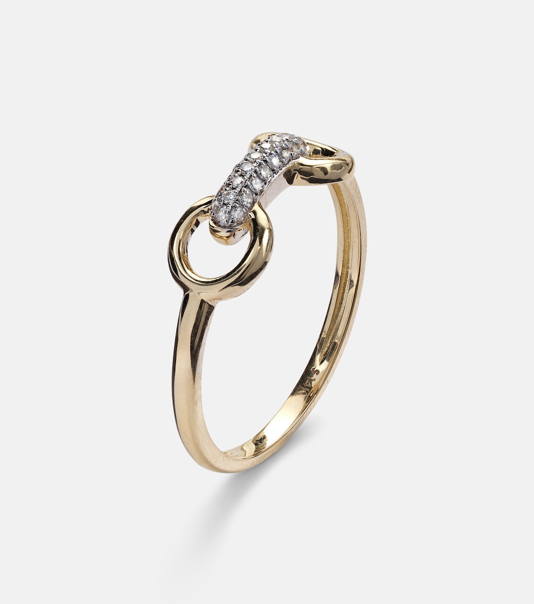 Bague Bridle en or 14 ct et diamants | Stone and Strand