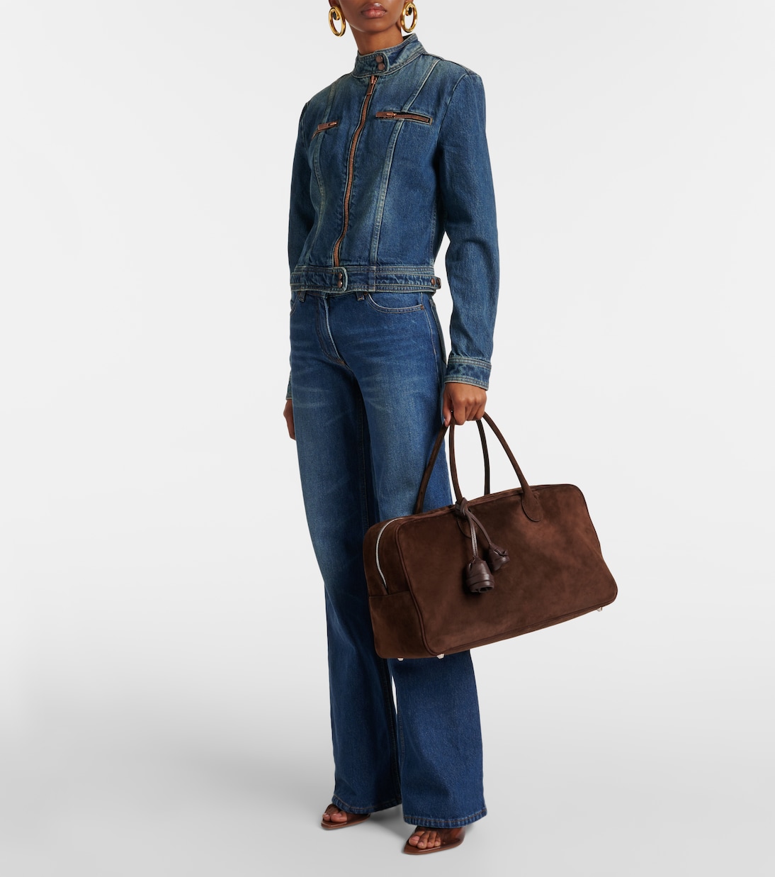 Sac de voyage Brigitte Large en daim | Magda Butrym