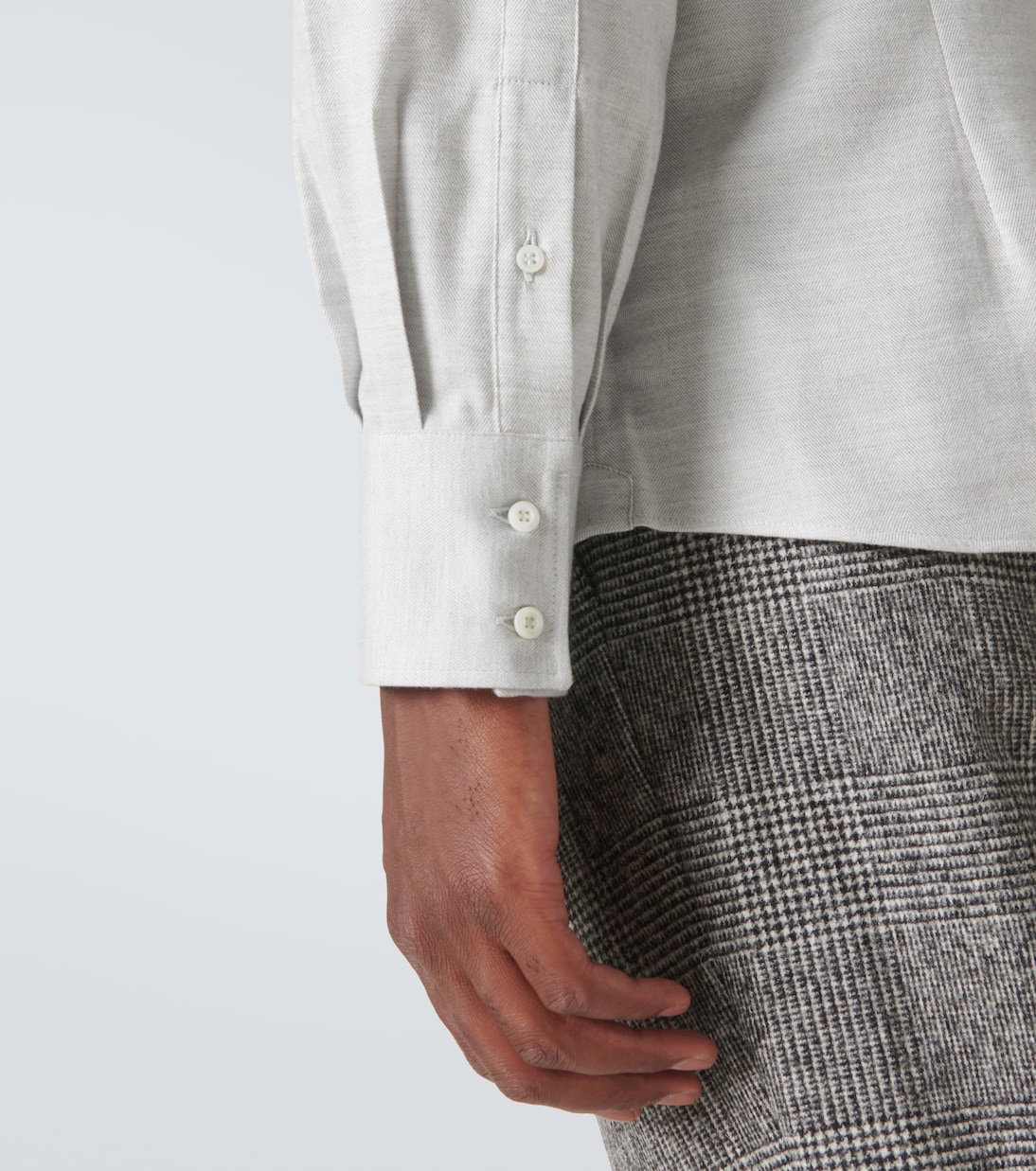 Camicia in flanella di misto cotone | Brunello Cucinelli