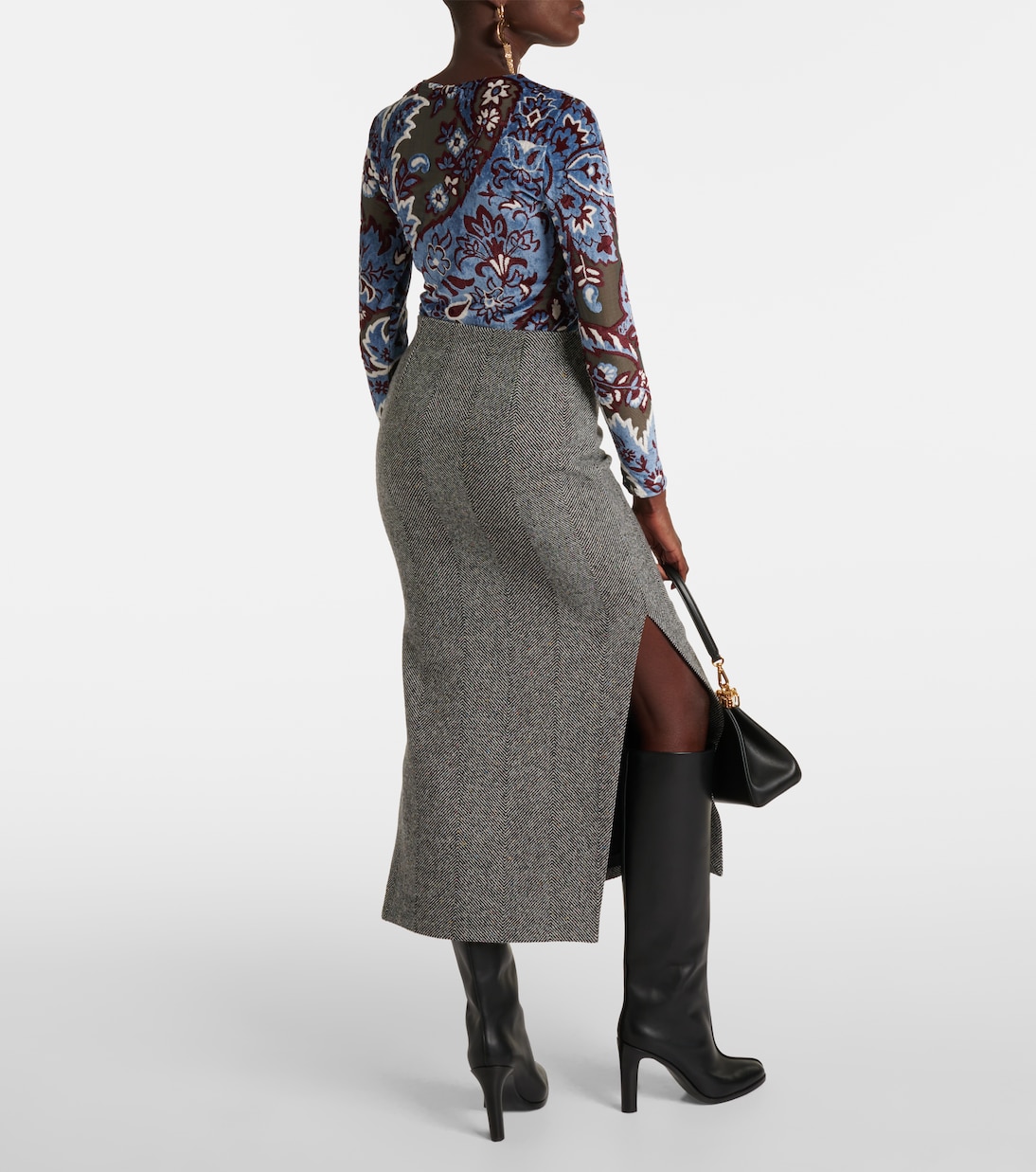 Jupe crayon en laine mélangée | Etro