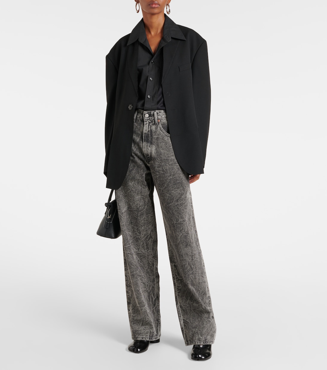 Jeans a gamba larga e vita alta | MM6 Maison Margiela