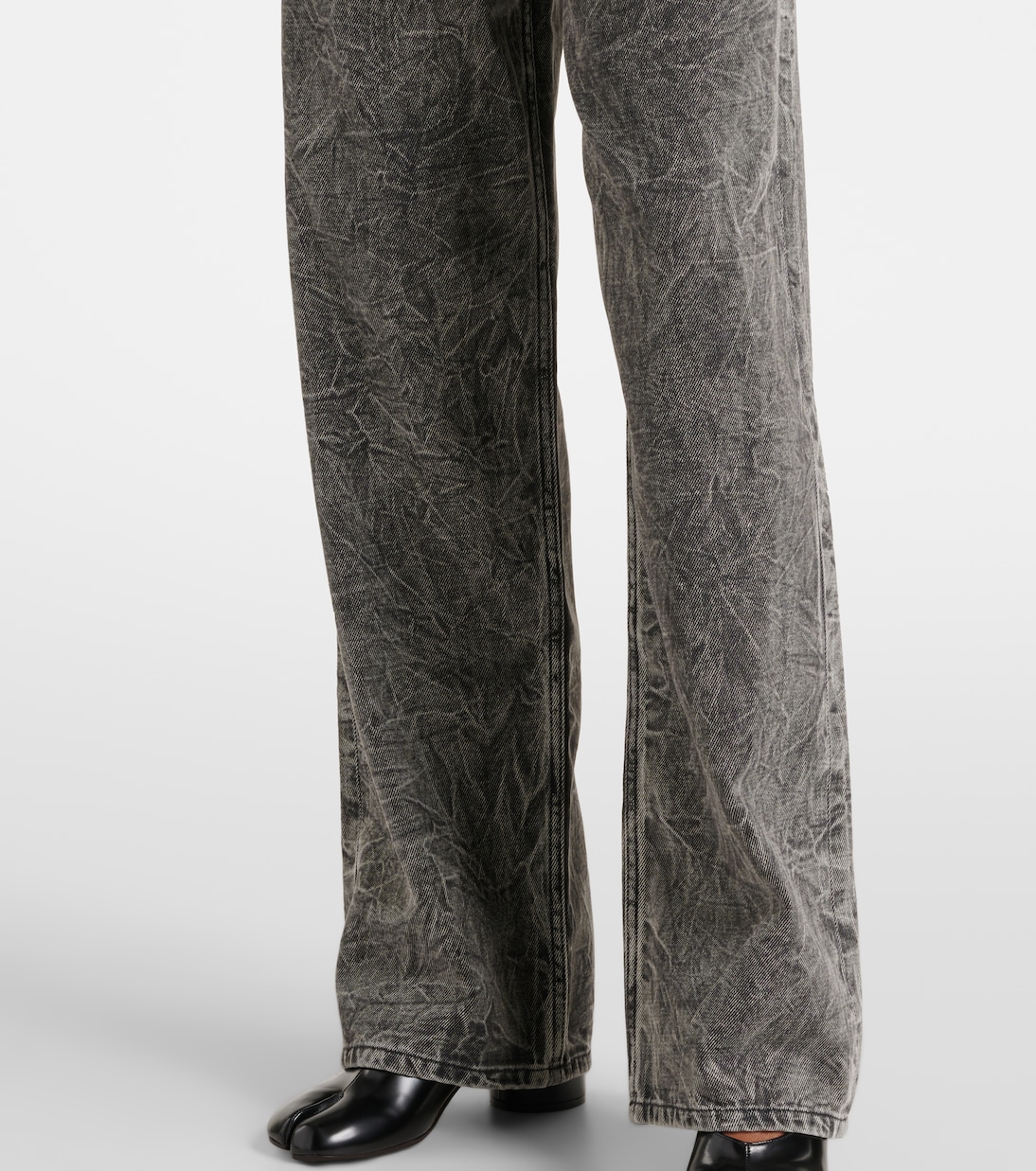 Jeans a gamba larga e vita alta | MM6 Maison Margiela