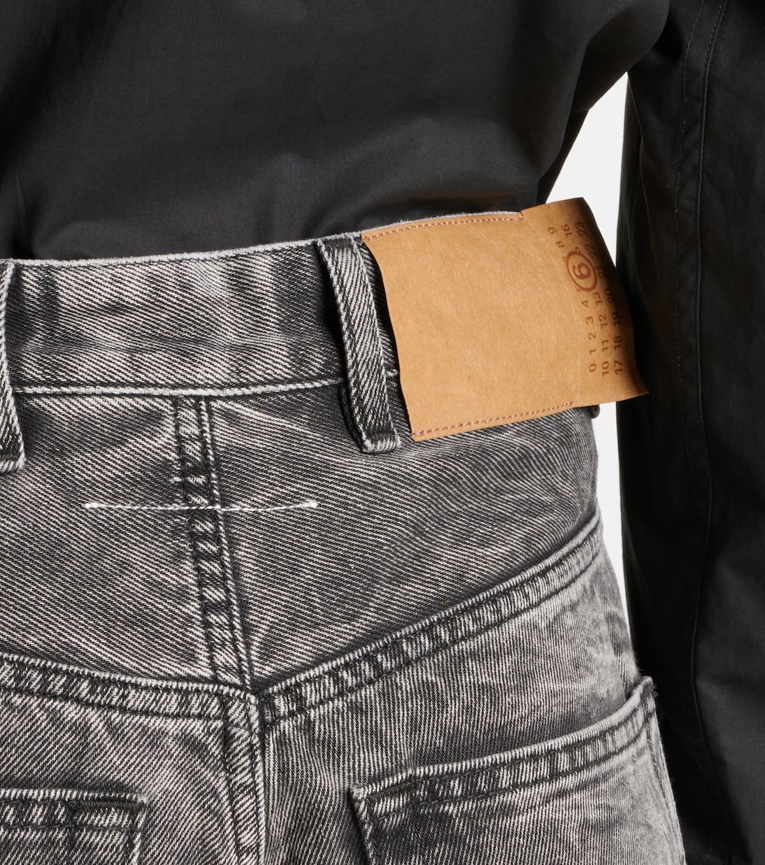 Jeans a gamba larga e vita alta | MM6 Maison Margiela