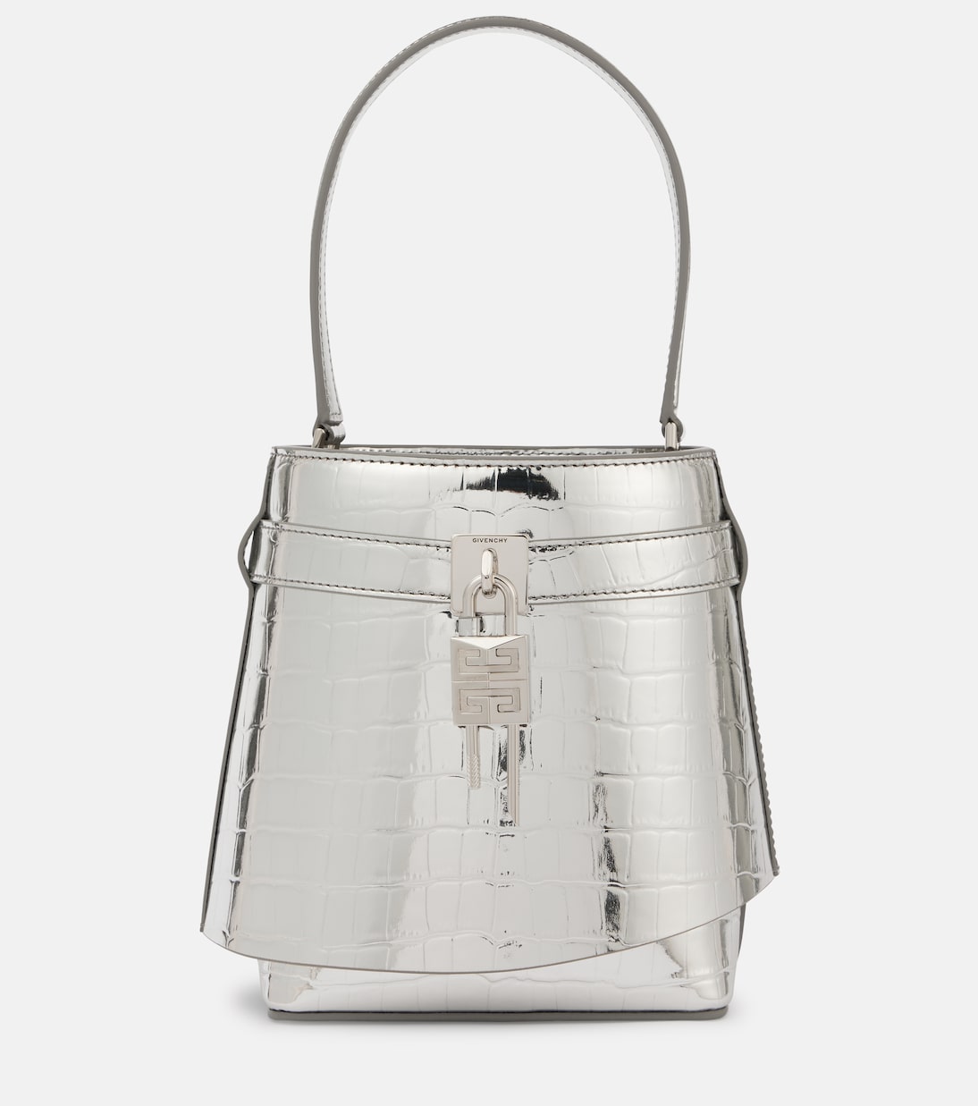 Bucket-Bag Shark Lock aus Metallic-Leder | Givenchy