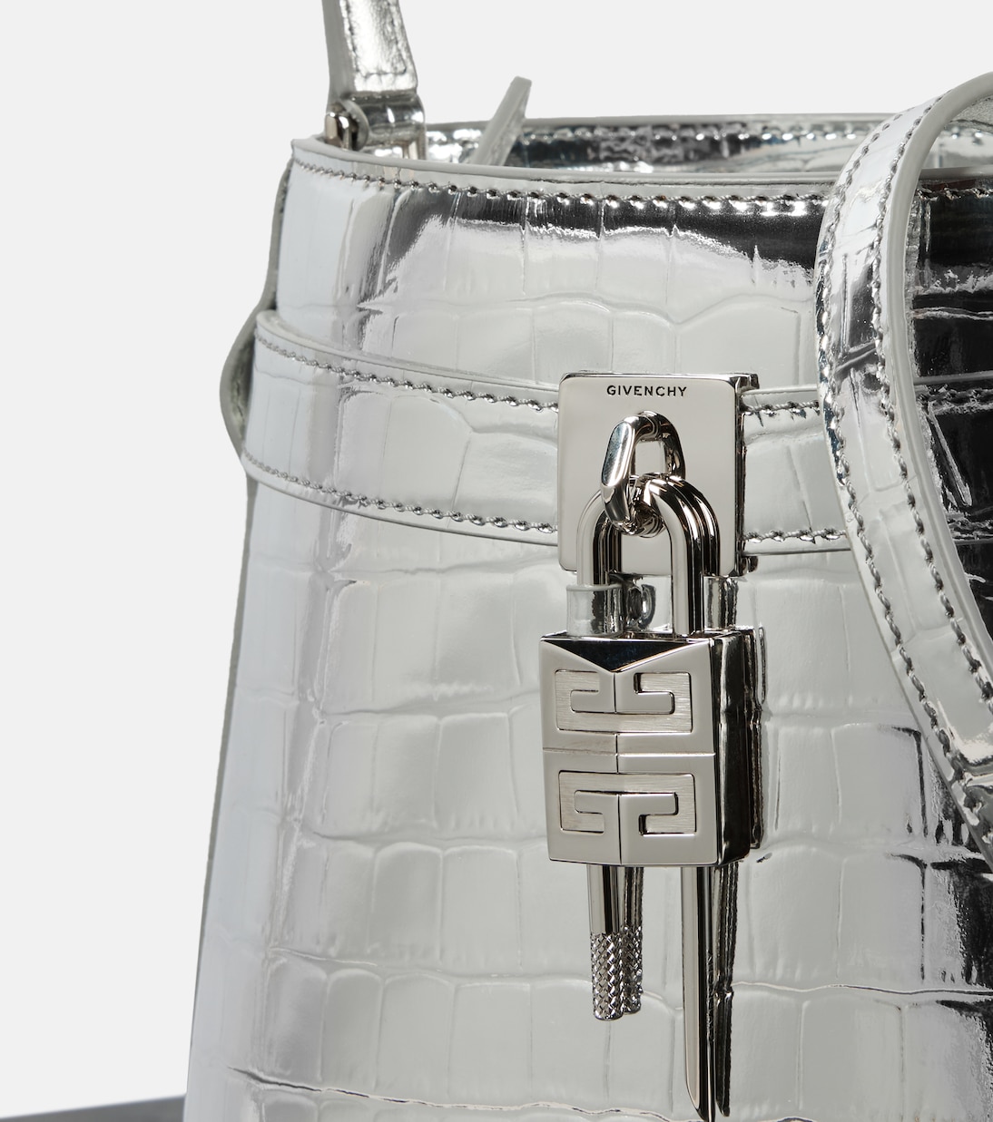 Bucket-Bag Shark Lock aus Metallic-Leder | Givenchy